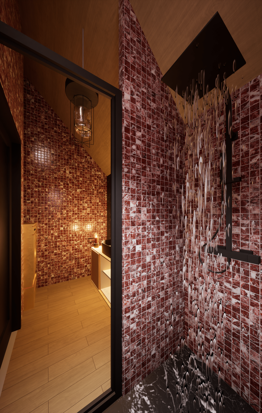 多功能室,客厅+厨房,浴室-22