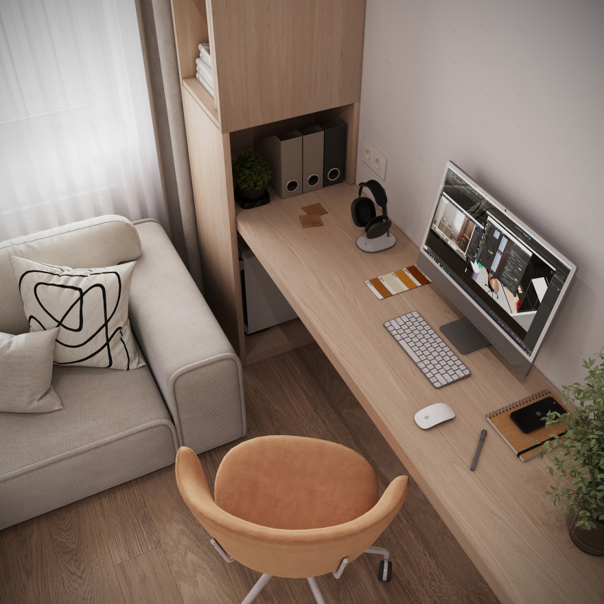 BEIGE&ORANGE 青少年美学房间丨Veronika Berezhnaya-10