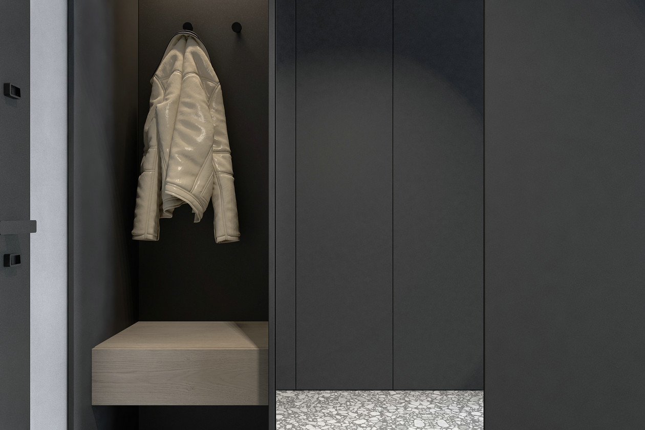 高级黑色系公寓设计-0