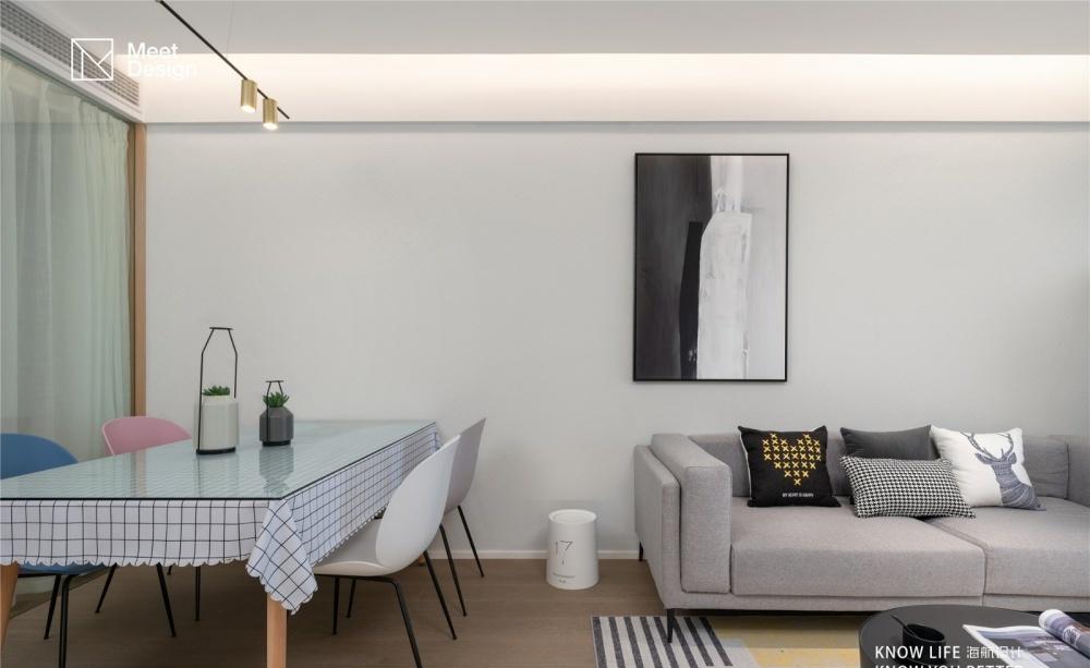 学区房变清新北欧居,蓝色元素打造个性空间-9