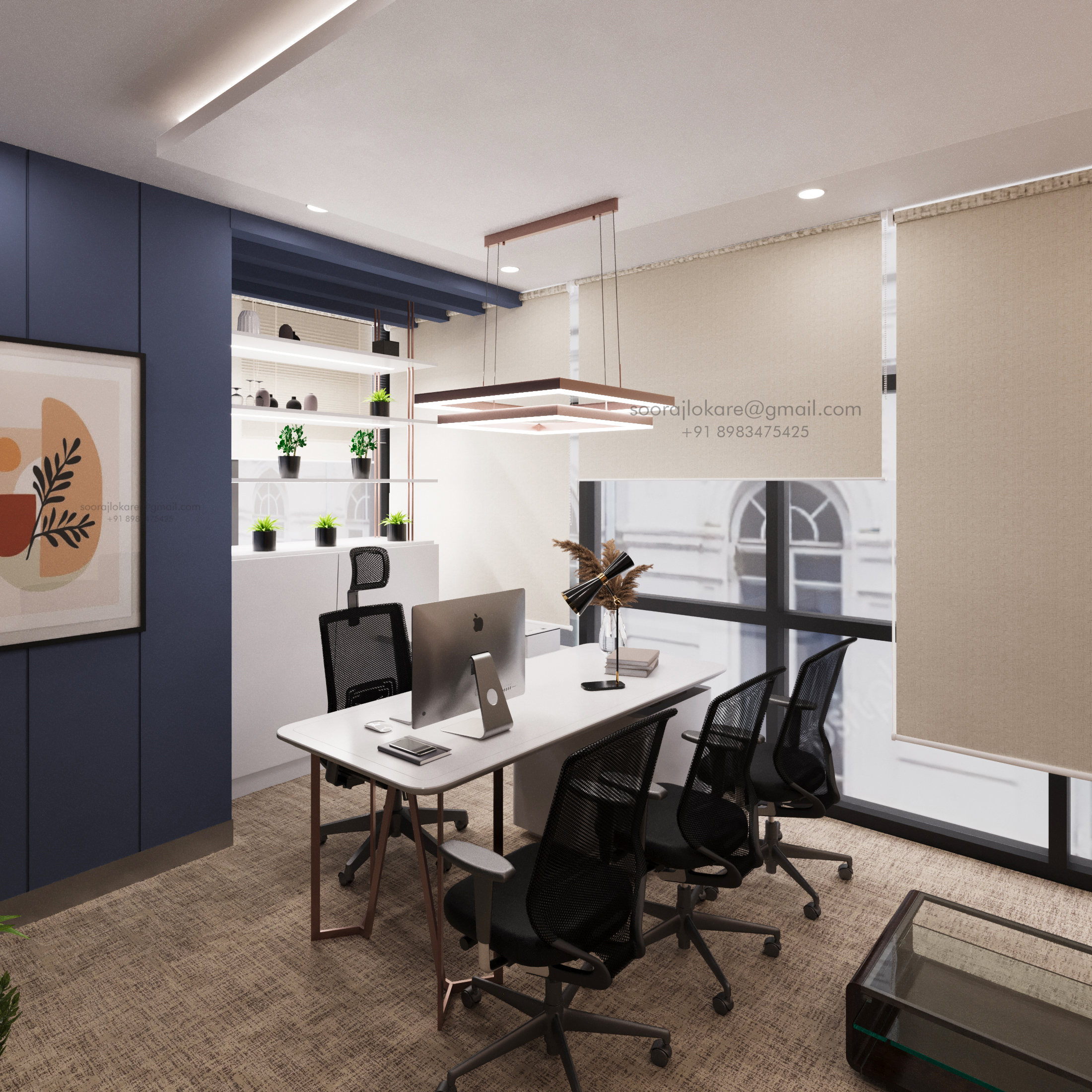 3D Commercial Office Interior Design for PL Capital-6