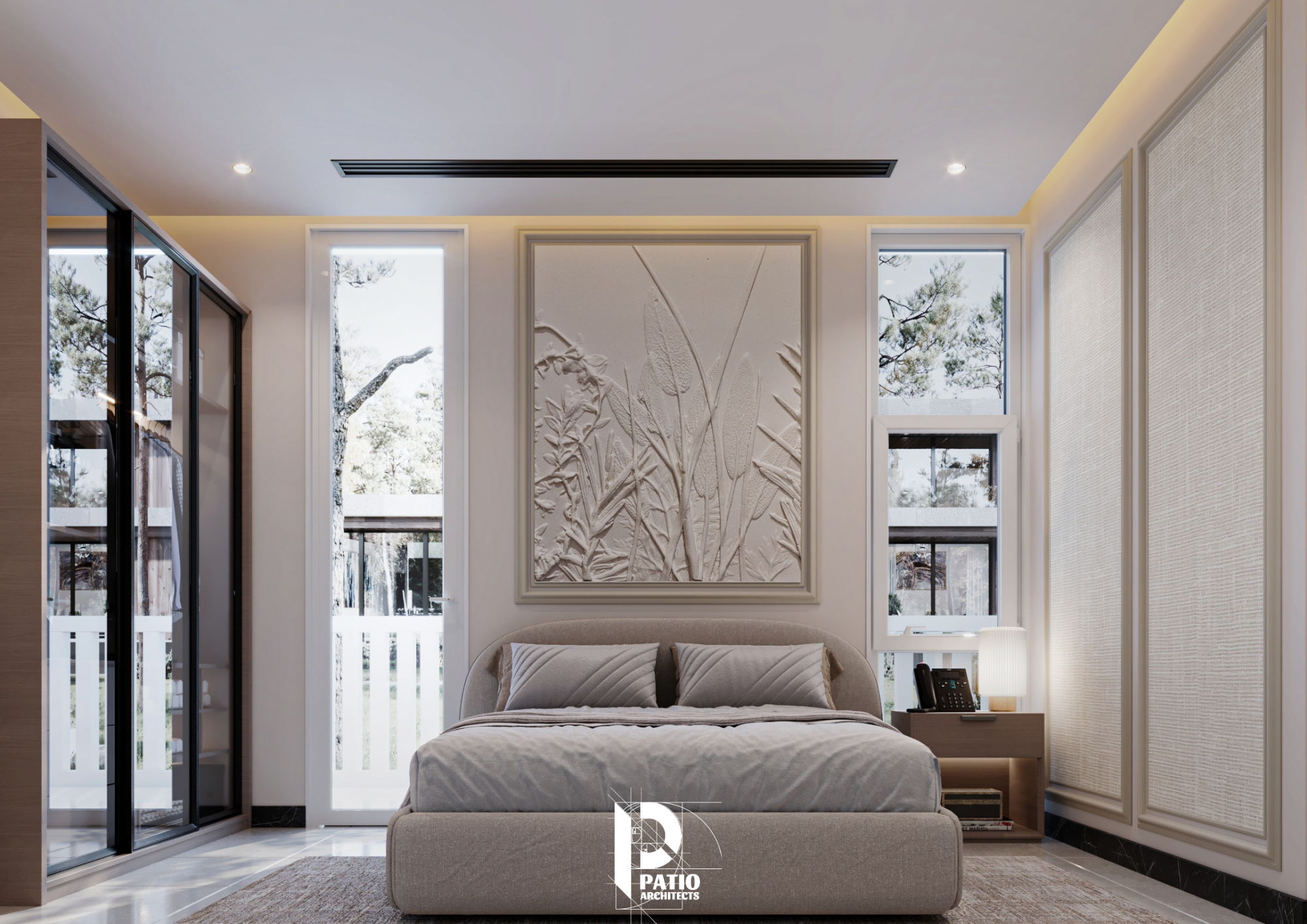 现代卧室与厨房室内设计丨阿联酋阿布扎比丨Patio Architects L.L.C-6