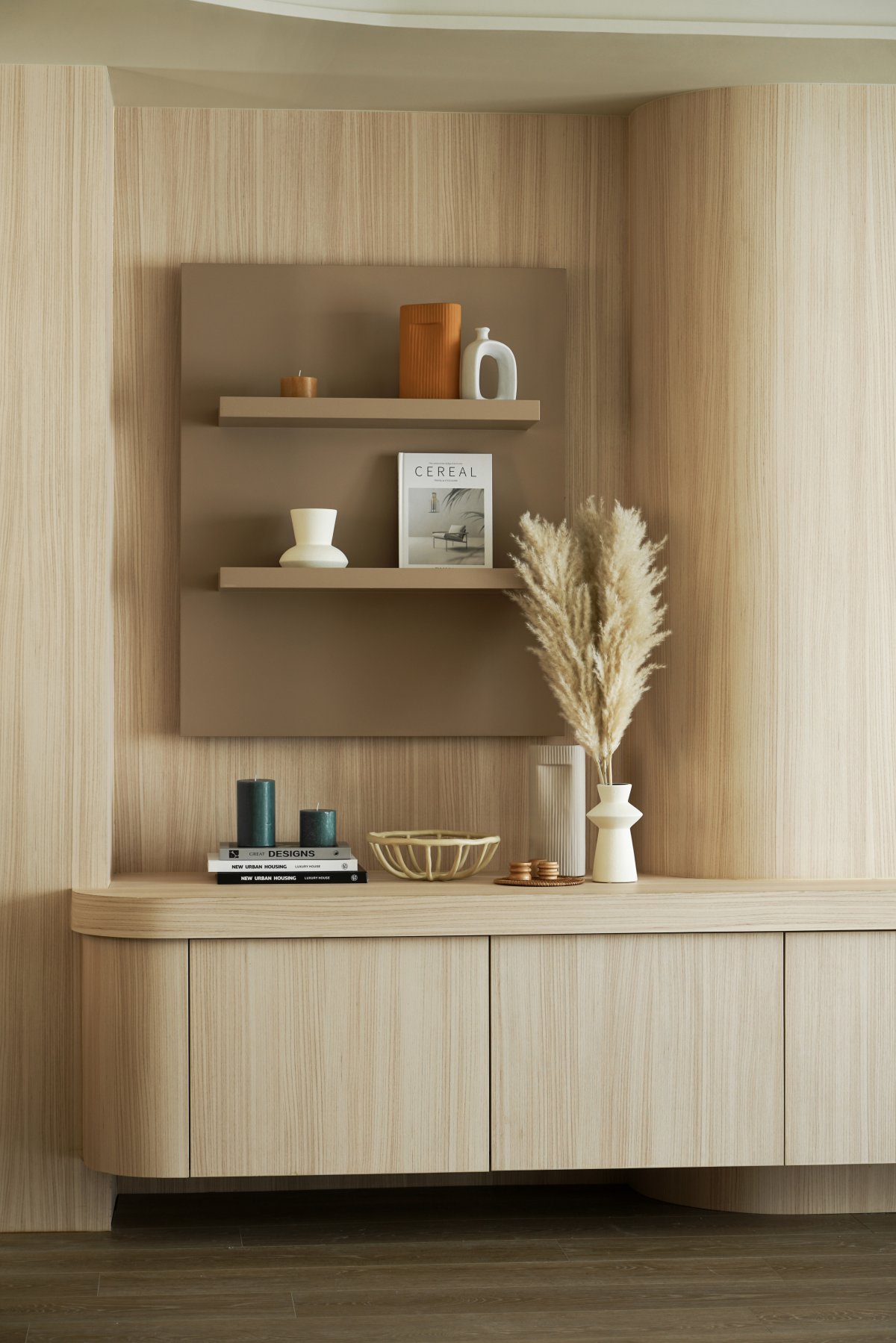 家装设计案例鉴赏——当轻甜奶油感与复古相接-7