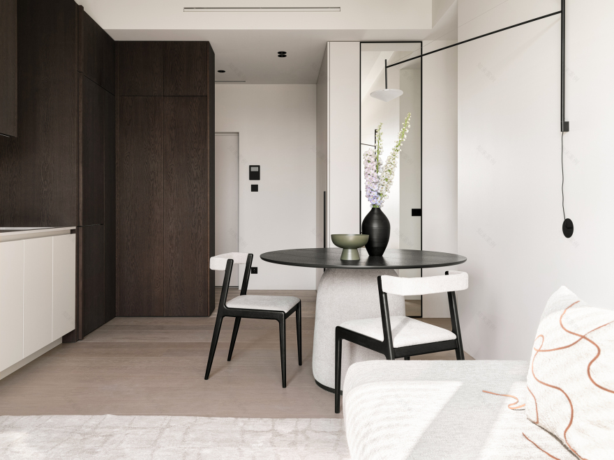 带浴室窗户的简约公寓丨俄罗斯莫斯科-20