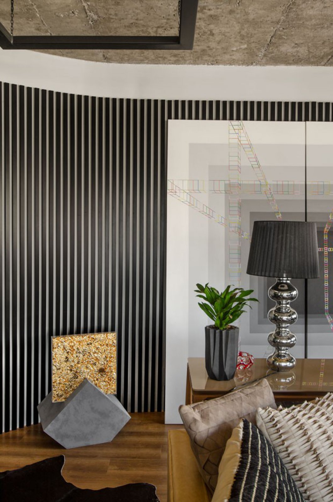 118㎡葡萄牙米灰黑现代公寓-0