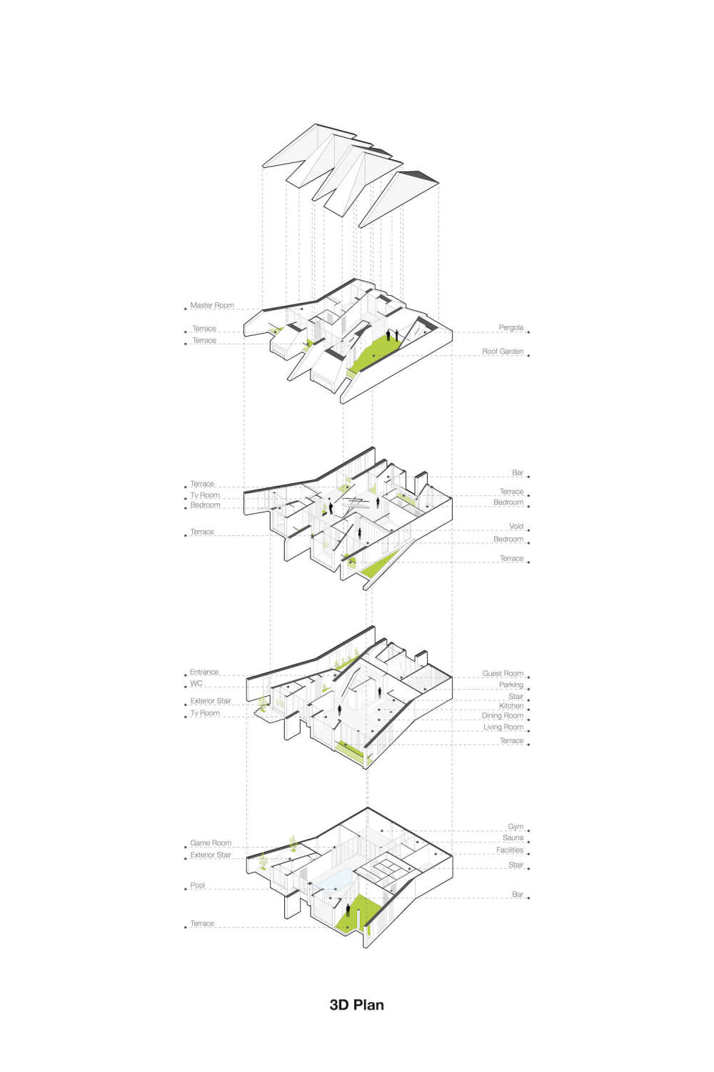 伊朗层叠别墅丨OJAN Design Studio-17