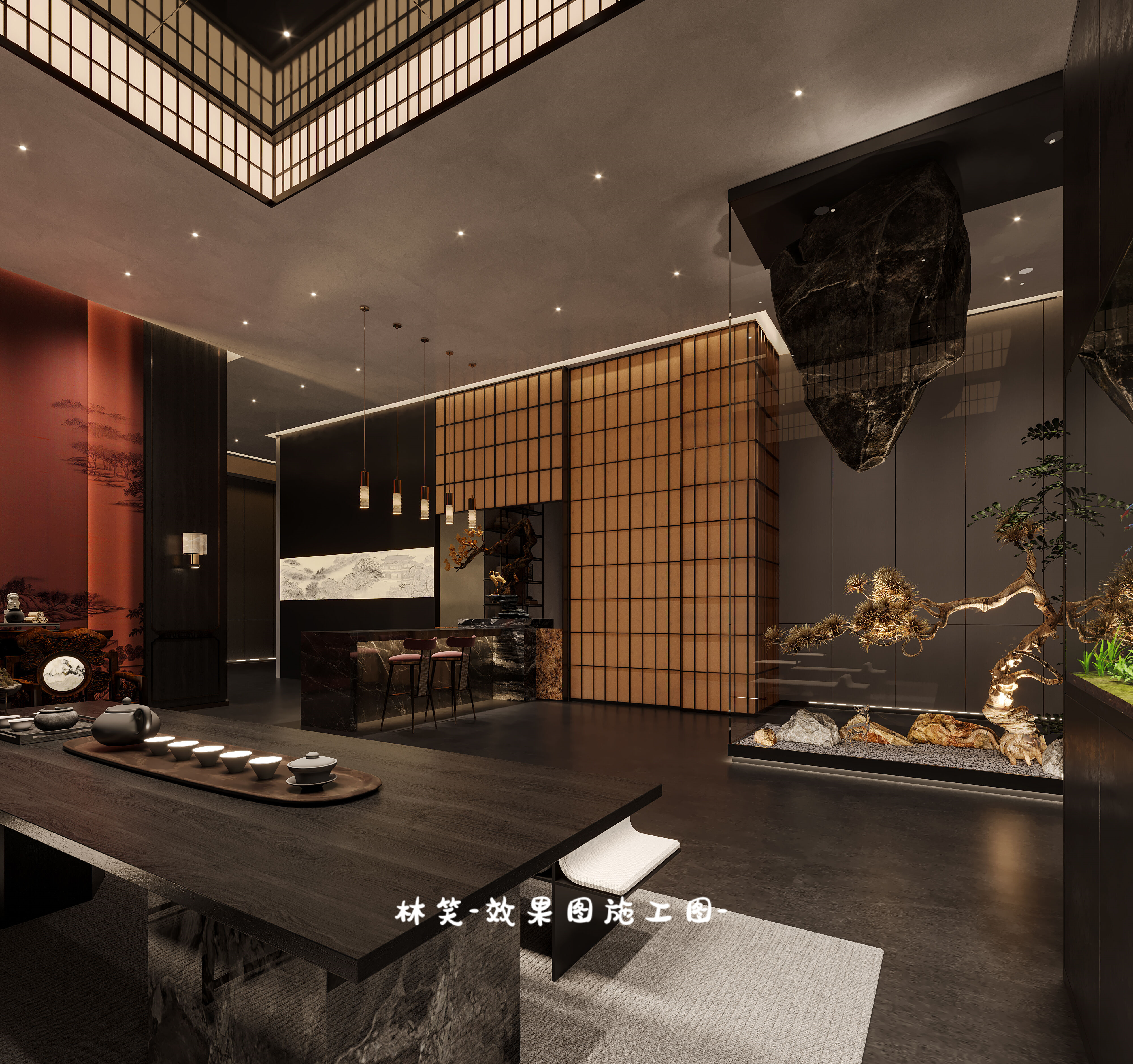 新中式私人会所，似水印月，浮生闲韵-0