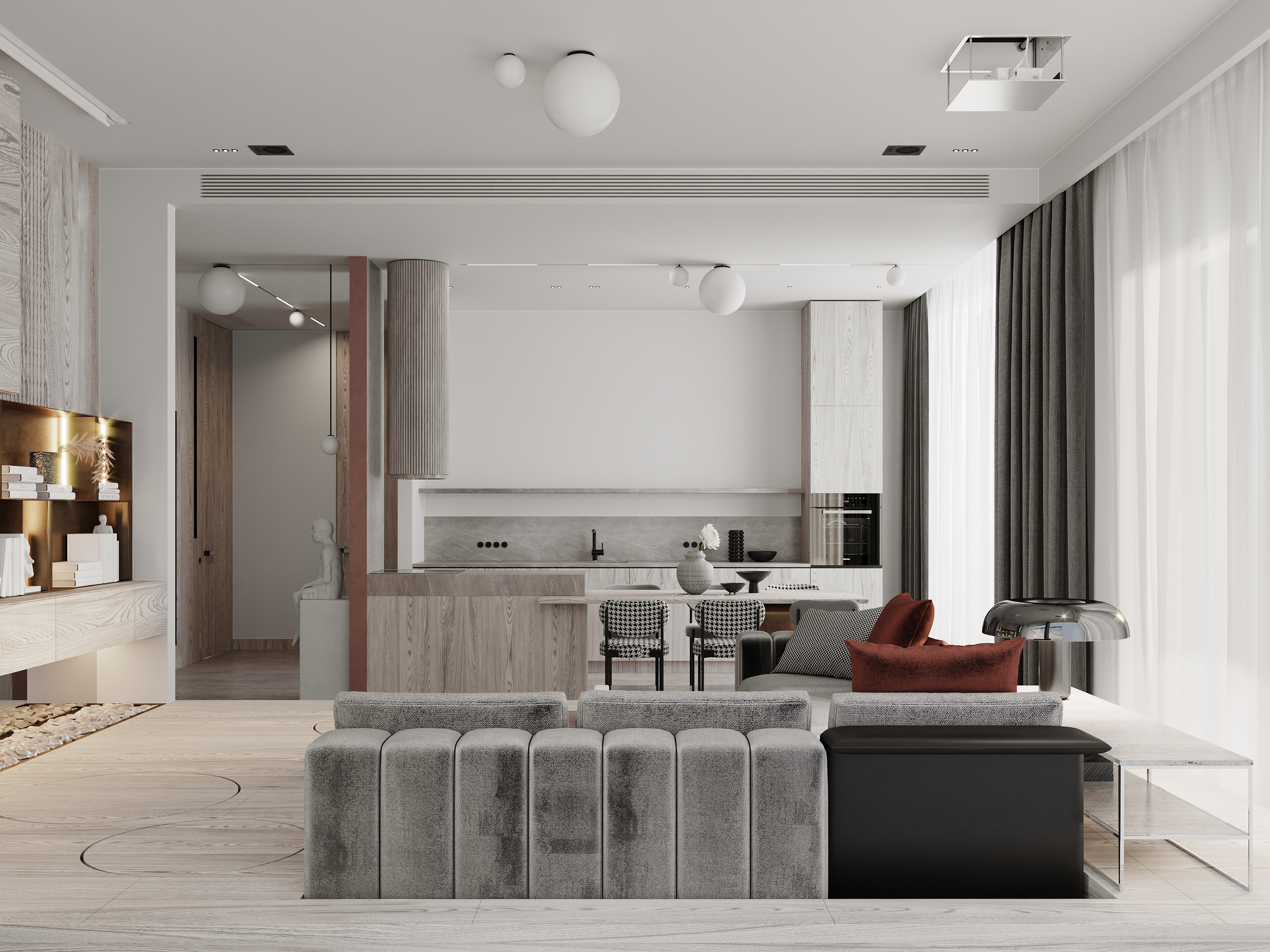 120平 多彩居住空间，细节丰富！-5