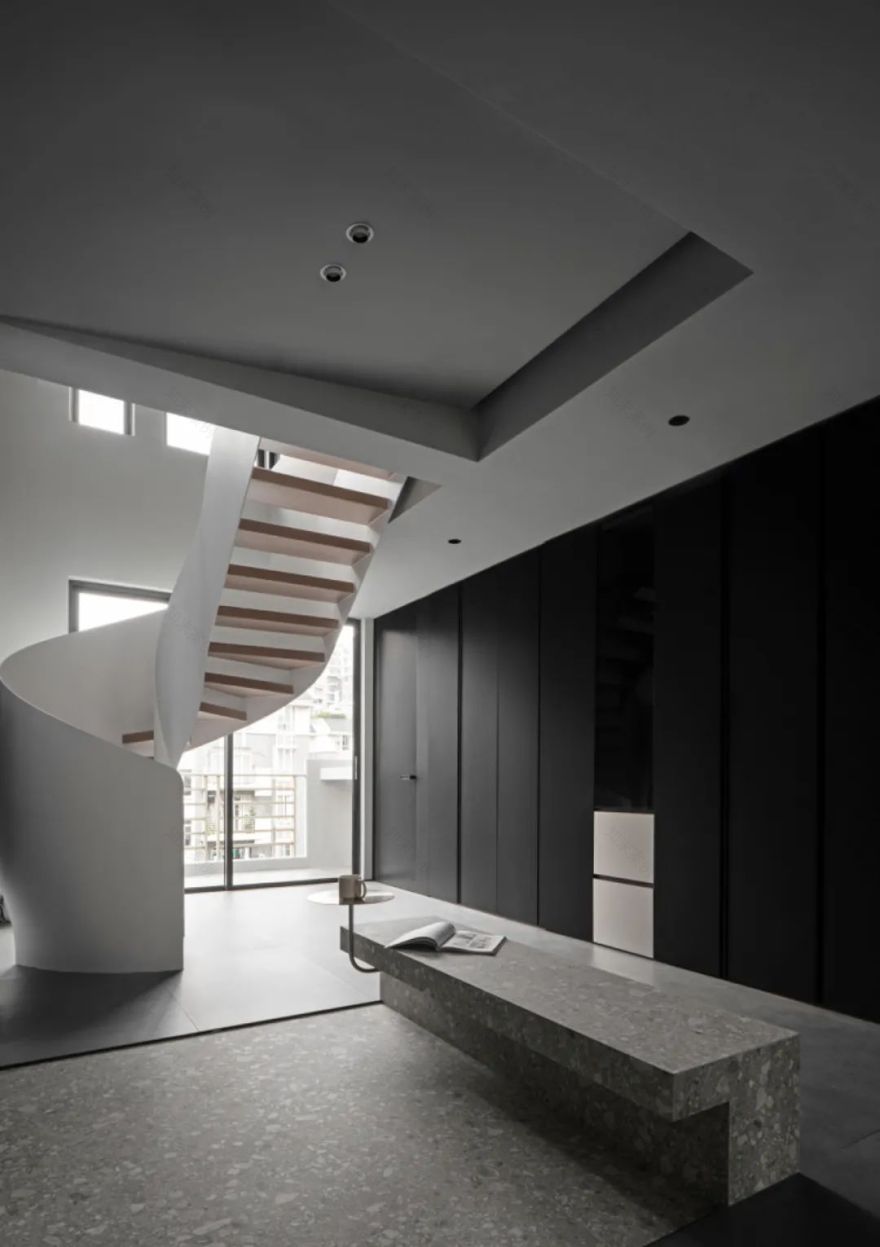 留住设计|爆改220㎡顶层复式,很酷且有趣的二人居丨中国广州丨留住设计(主创设计Zeson庞耀锡)-5