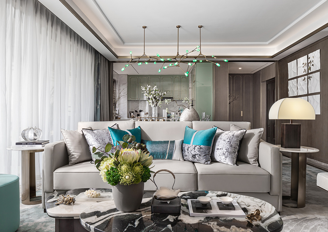蓝光·雍锦湾中式雅奢样板房,演绎现代东方美学-16