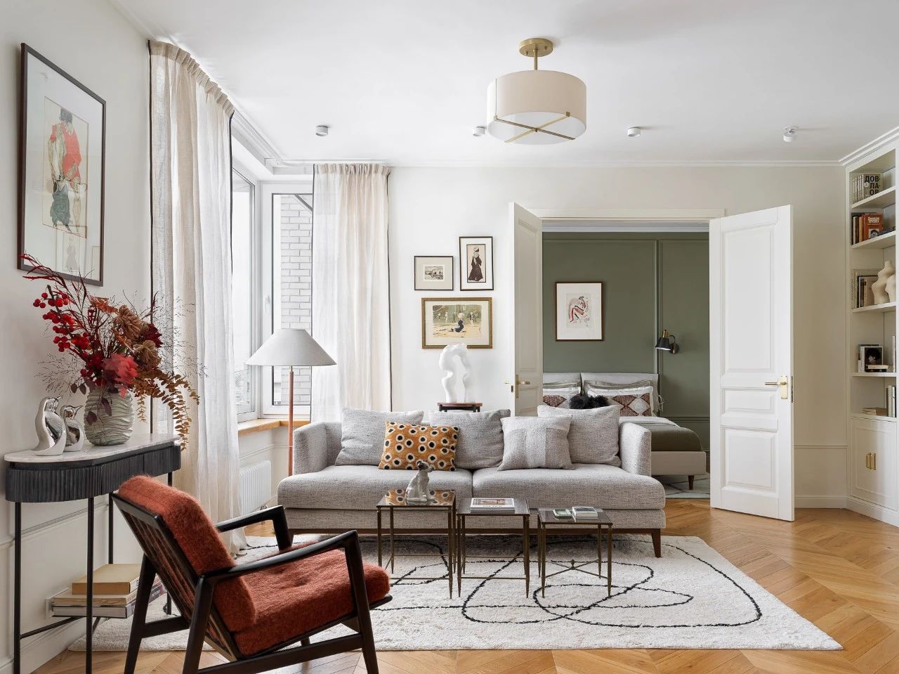 57㎡优雅空间设计丨法国丨Katya Rudner-0