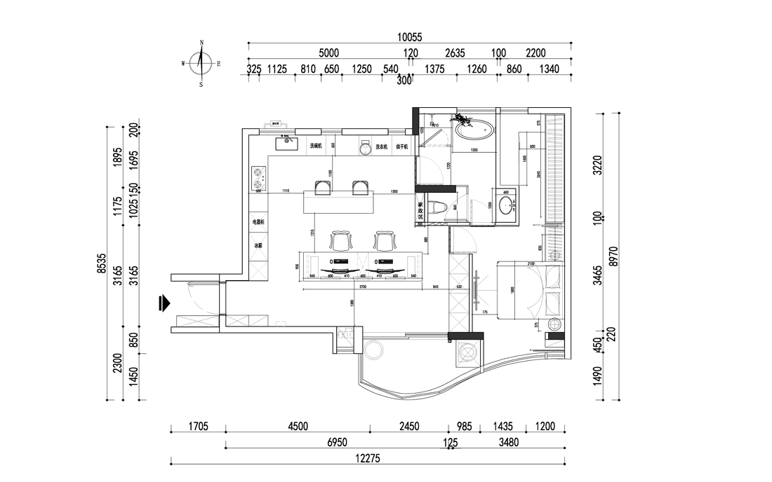 黑白灰手办小屋·80m²一居室改造丨中国广州-5