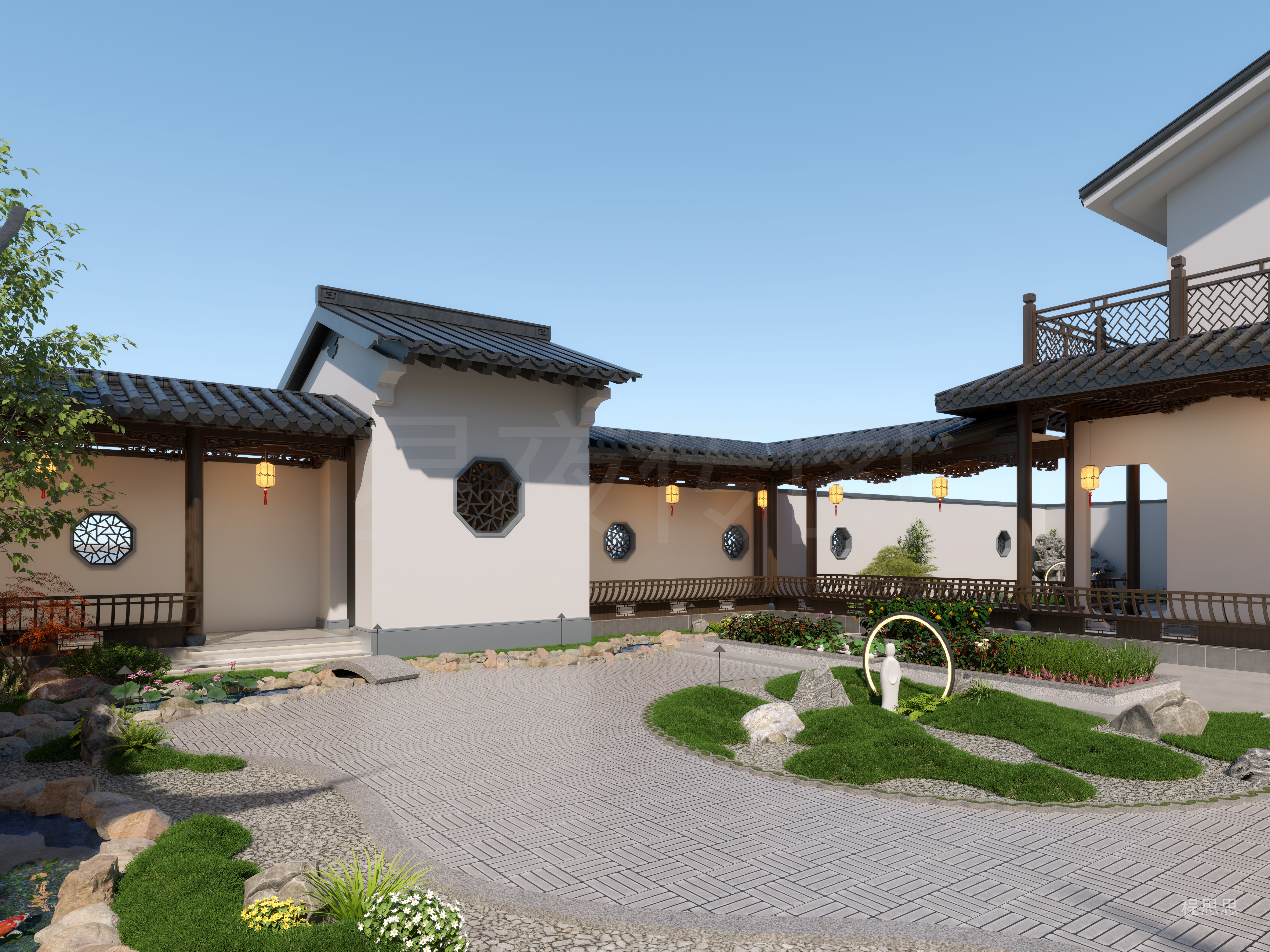 雕梁画栋的庭院-3