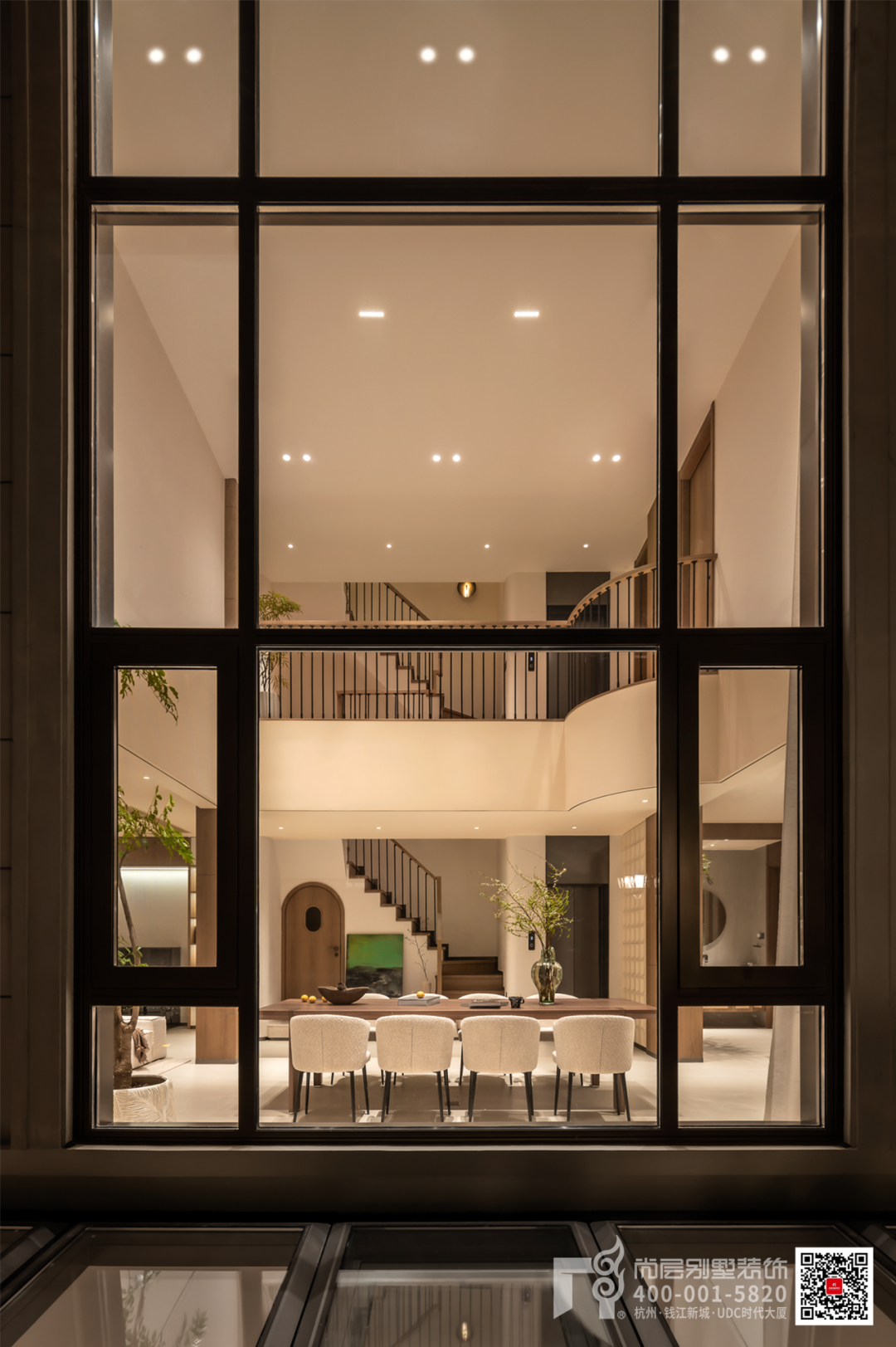 500㎡富春壹号院·木影流光·自然叙事的现代“剪影”别墅丨杭州尚层装饰-22