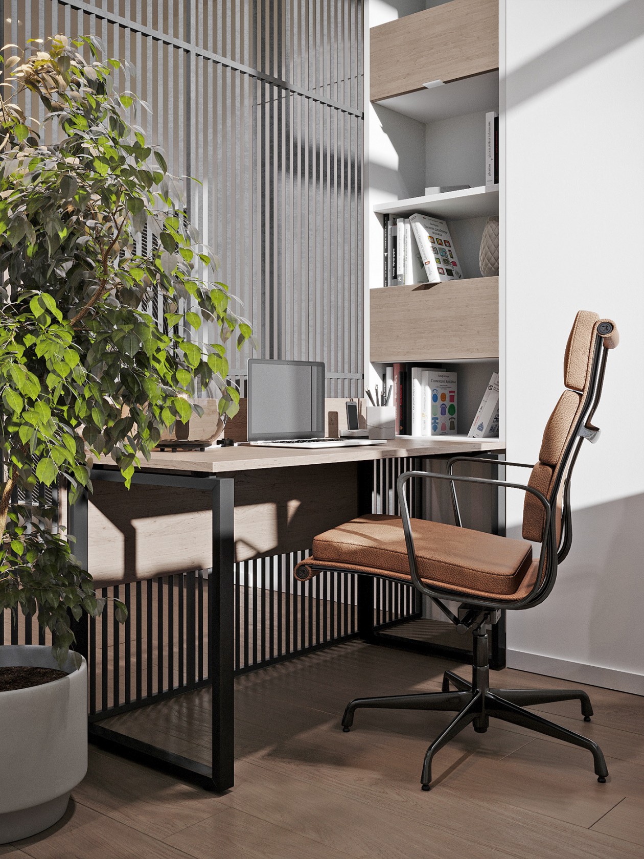 114㎡公寓高级灰+绿色 既清新又舒适-12