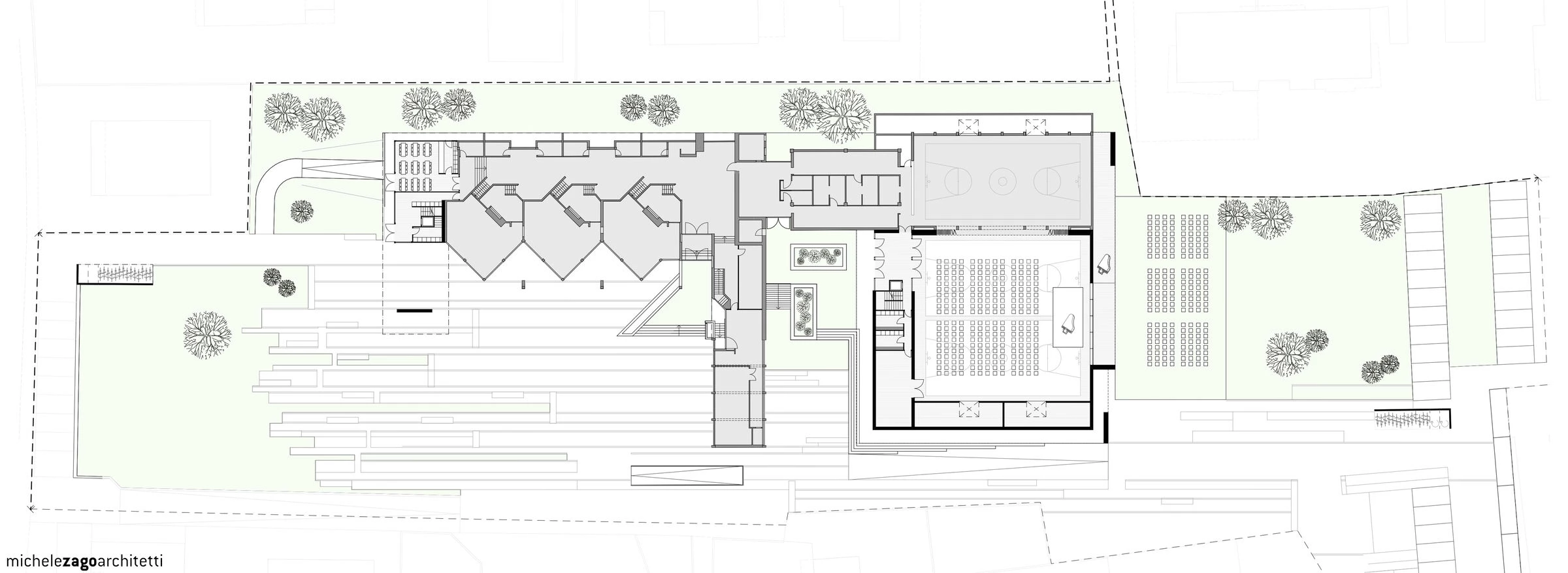 CAD 小学及体育中心丨瑞士丨michelezagoarchitetti-12