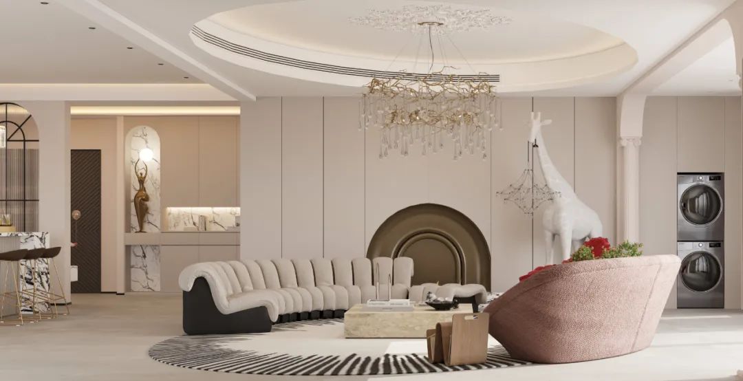 方案 | YJD：天风云墅305㎡，奶油轻法式！-8