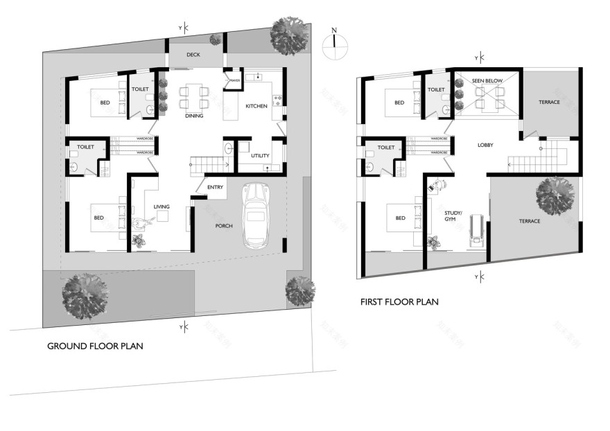 现代简约砖格别墅设计丨印度特里凡得琅丨Srijit Srinivas  ARCHITECTS-16