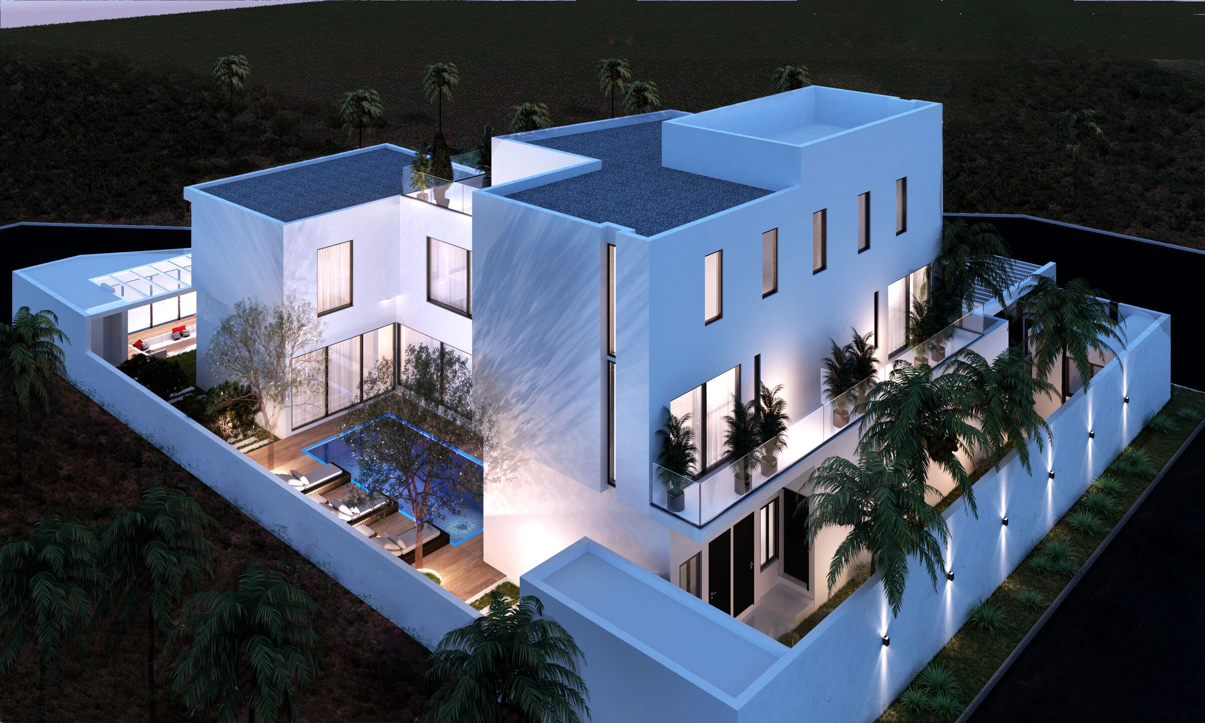 尼日利亚拉各斯私人住宅 | 双庭院融入热带现代设计-11