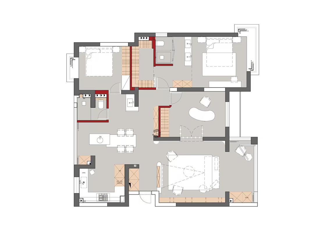 多曲线极简空间设计-6