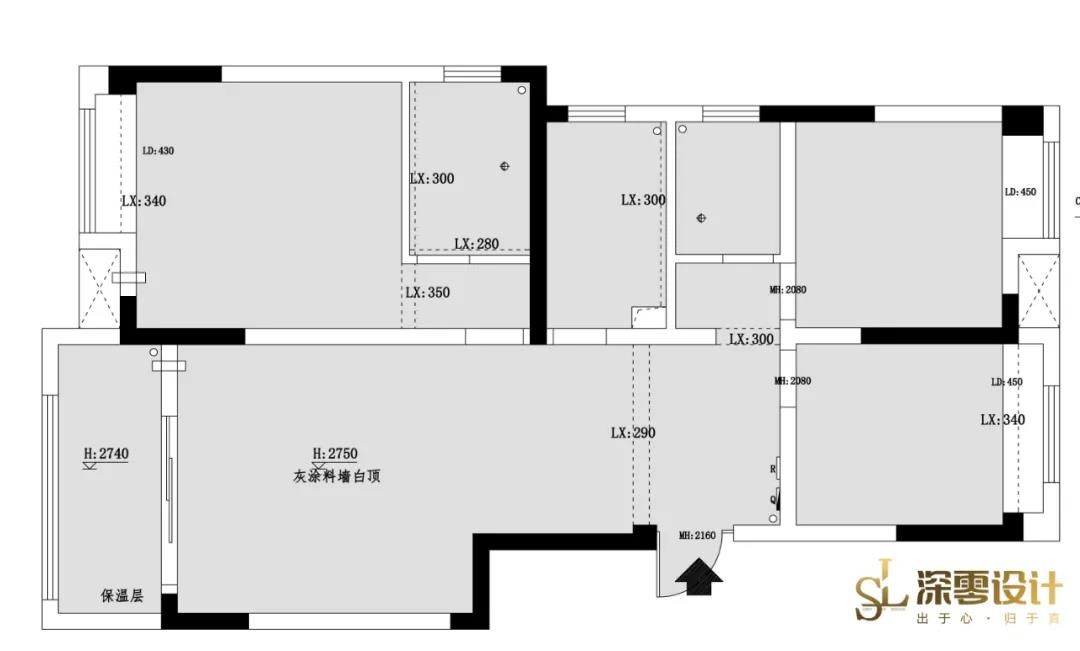 合肥深零设计新作 | 110㎡现代复古小家，墨绿色打造专属二人世界-14