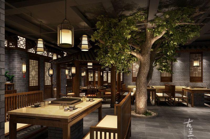 哈尔滨炭火楼火锅店——中式园林艺术与美食的完美融合-5