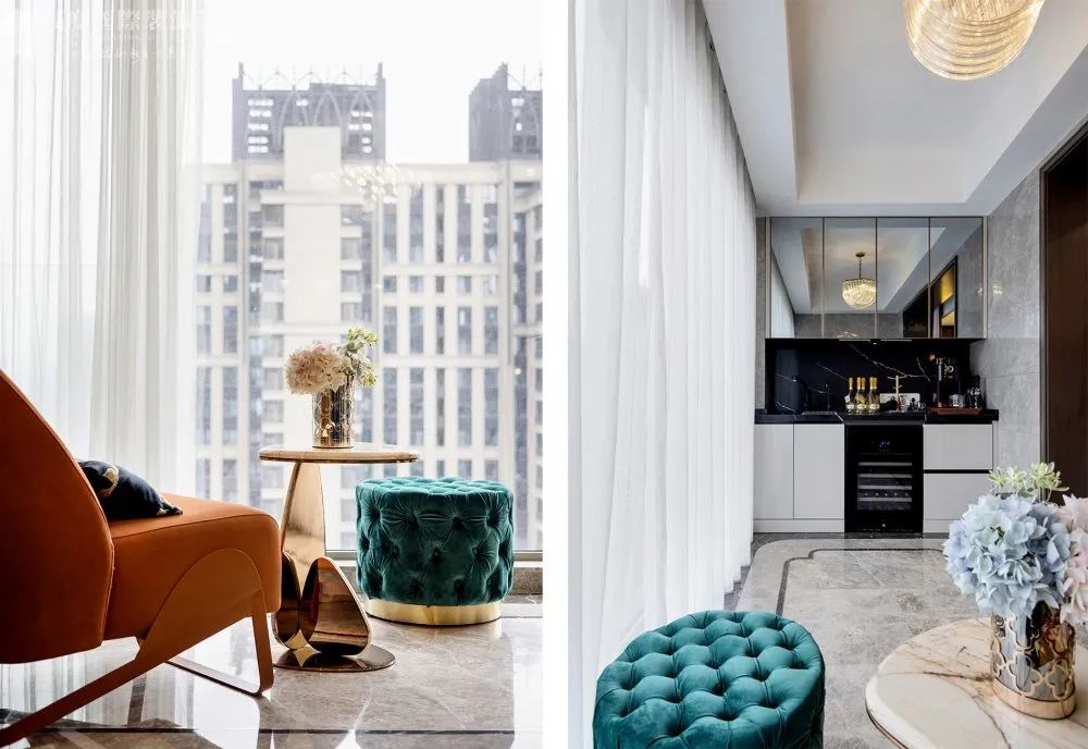 意式新奢华蓝白空间丨高度国际装饰设计集团武汉公司-33