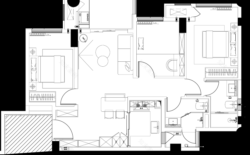 重庆万科·星光天空之城85m²样板间丨中国重庆丨深圳市蜜尔室内艺术设计有限公司-38
