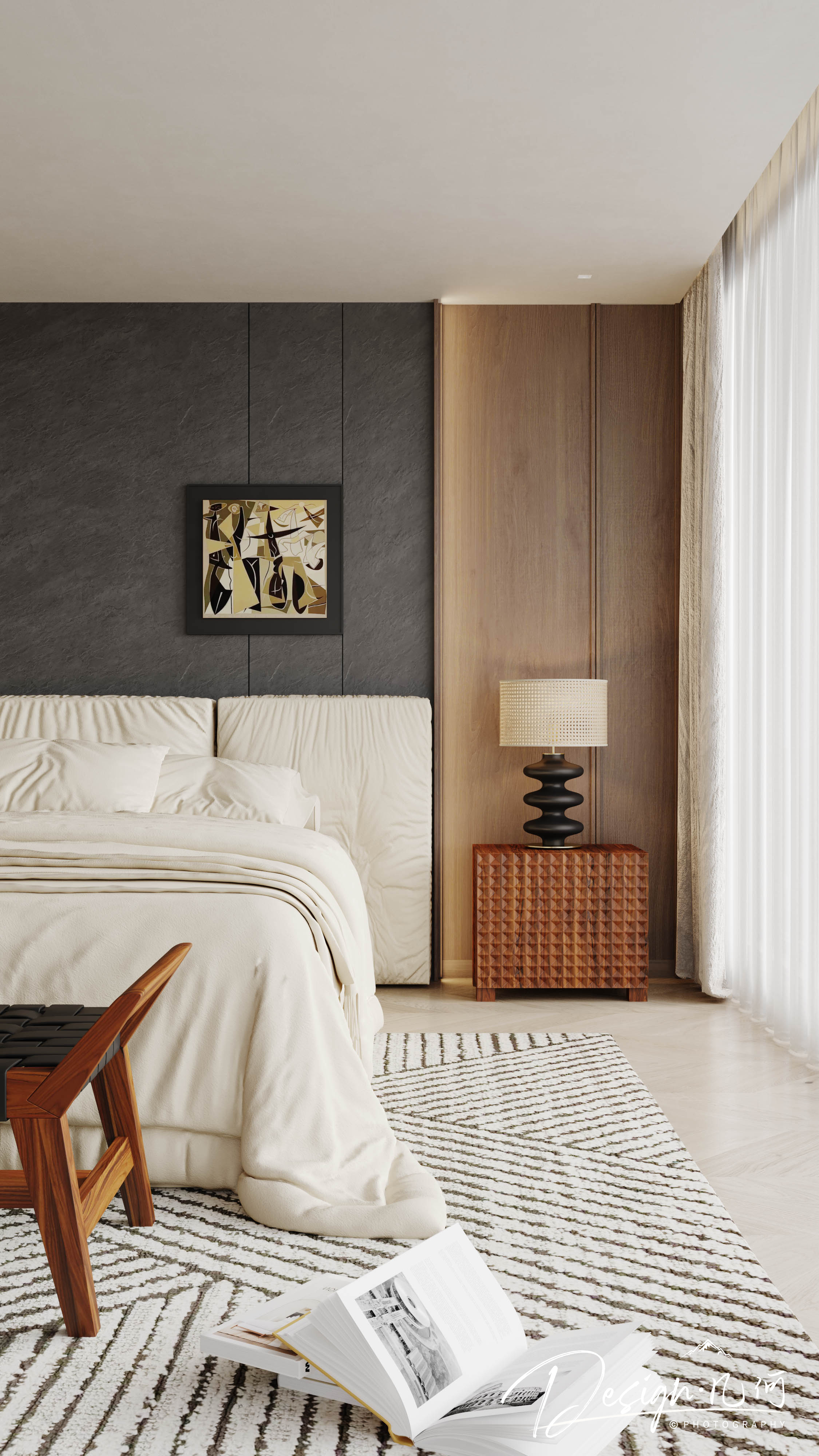 几何空间视觉表现 | 国建红郡中古风客餐厅-17