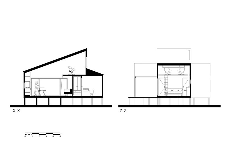 森林中的现代白色小屋-20