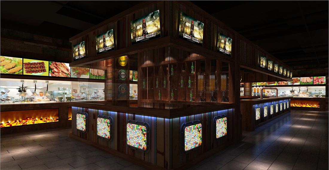 万骏设计/牙缝烧烤俱乐部餐厅-4