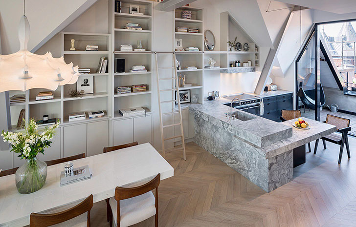 斯德哥尔摩 160 平米现代简约风格顶层公寓-2