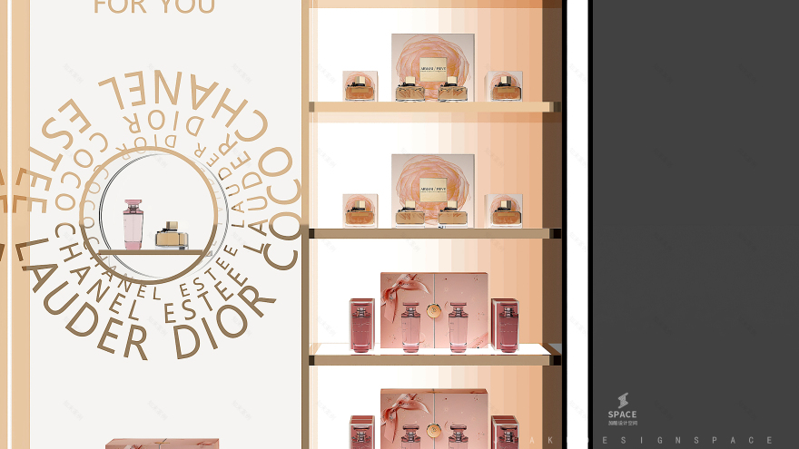 美妆进口品背柜设计-10
