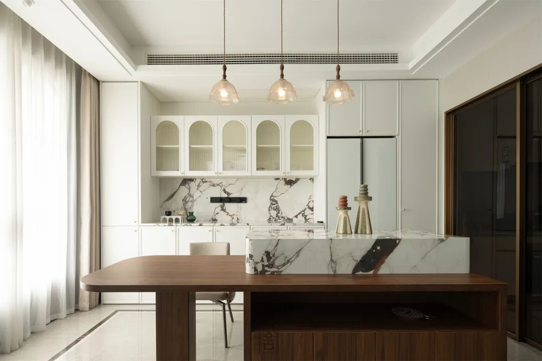 内舍软装丨235㎡下叠法式混搭风,赋予空间由线条、色彩、层次激发出的趣味碰撞!-27