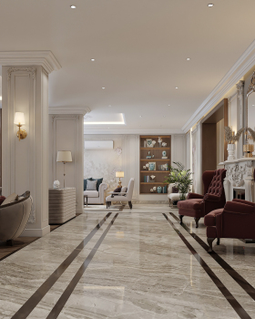 NEOCLASSIC RECEPTION（新古典接待区设计）丨MARWA EMAD