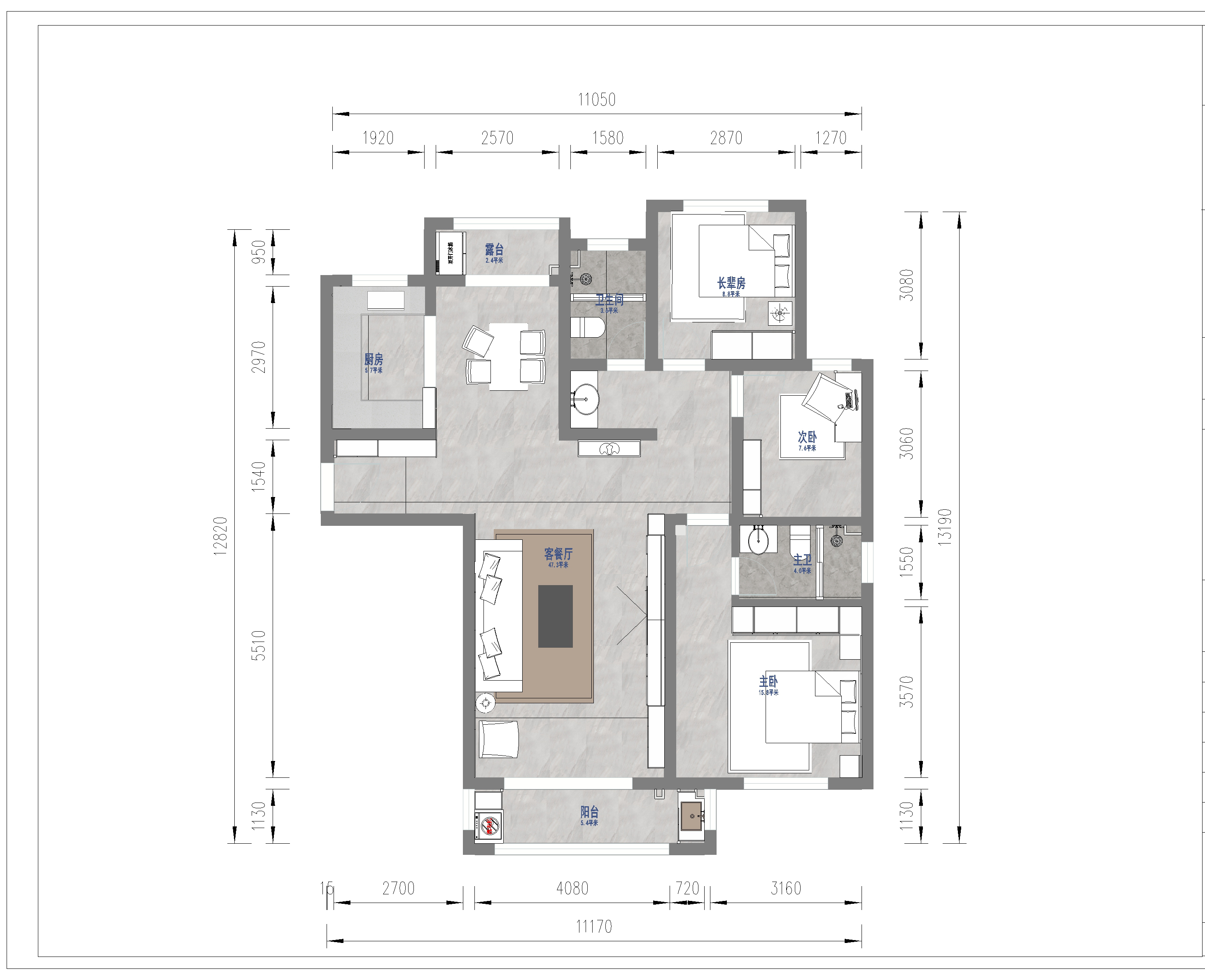 孔总滨河家园11#01户型雅居-0