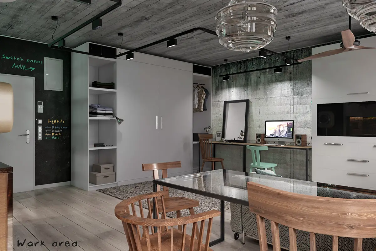 小空间大利用 | 工作室公寓的完美设计-16