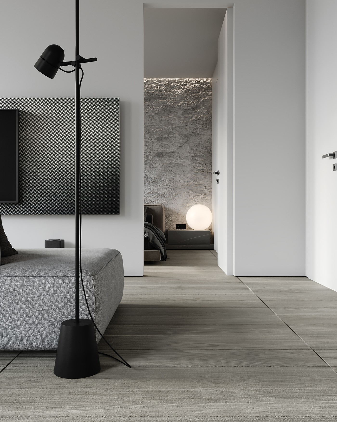 高级灰色系公寓设计 超耐看的设计！-4