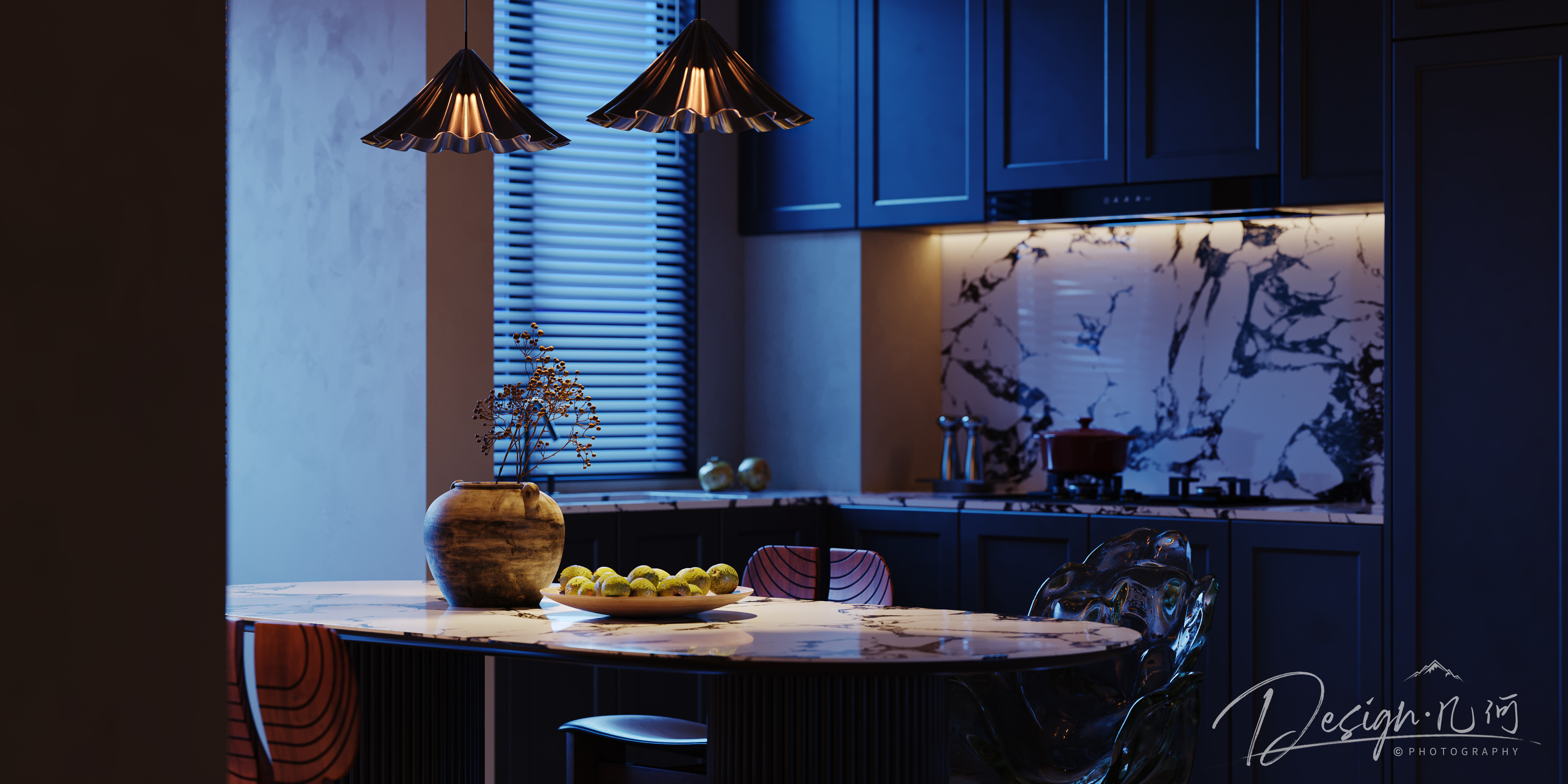 几何空间视觉表现 | 奥莱壹号院轻法中古风客餐厅-11