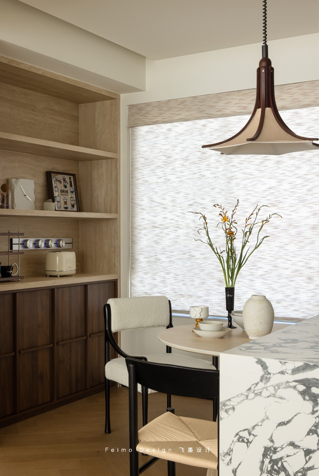 143㎡精装修全拆改,打造现代法式与中古融合的家丨飞墨设计-40