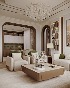 家庭区域一 现代新古典主义丨沙特阿拉伯丨Yara Abdelmonem