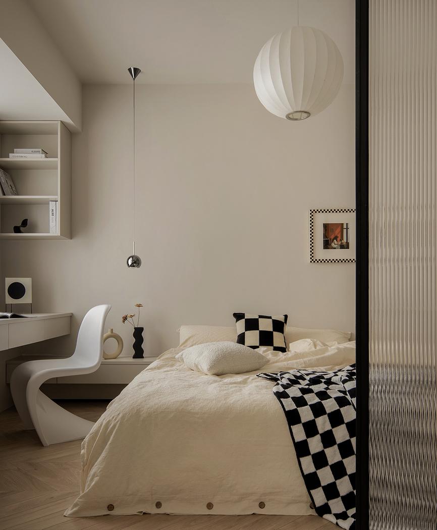 独居女生的奶油色单身公寓-44