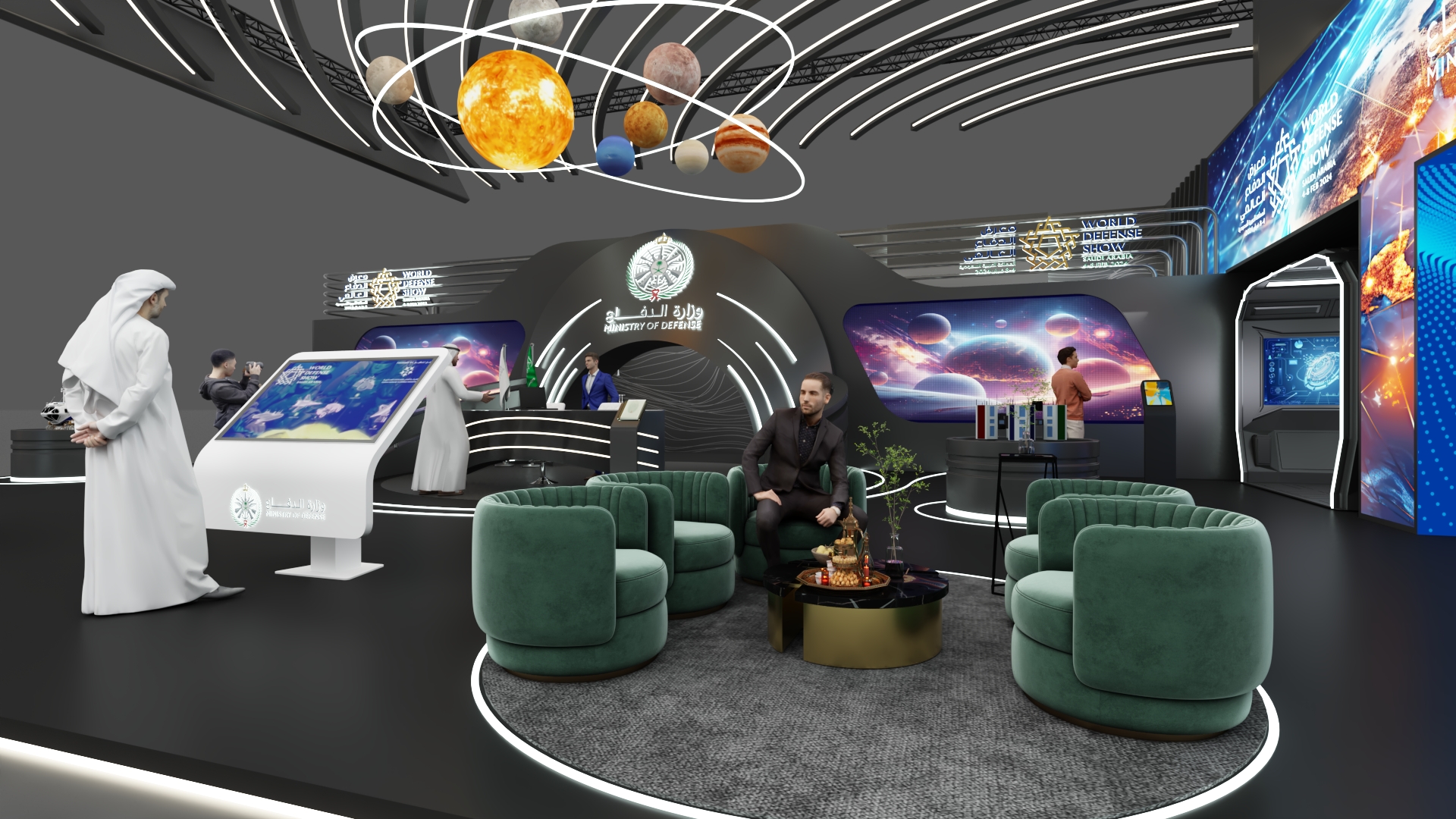 沙特国防部 2024 年世界国防展展览空间设计-22