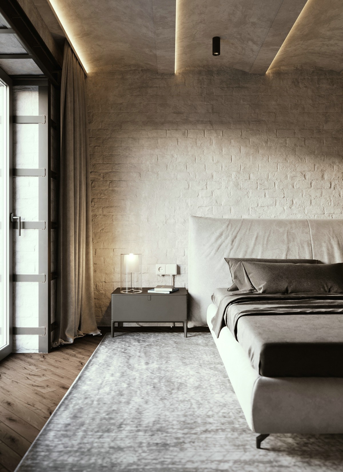 高级黑遇上工业风,酷感十足的理性居所-10