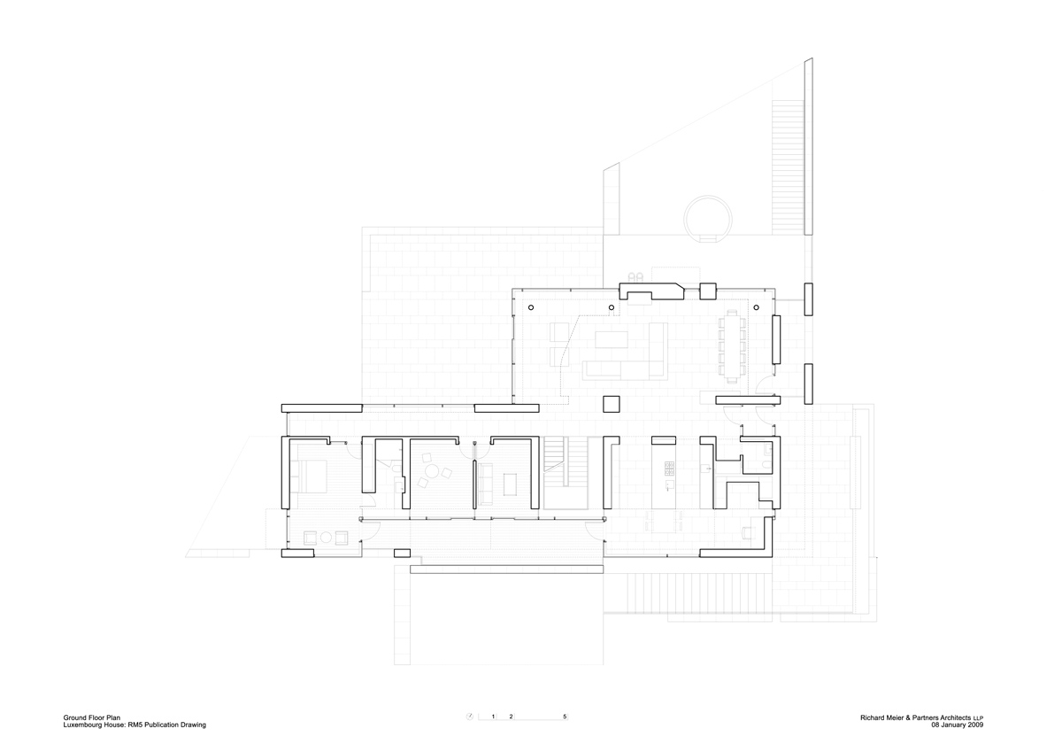 卢森堡 L 型隐居小墅丨richard meier 建筑事务所-15