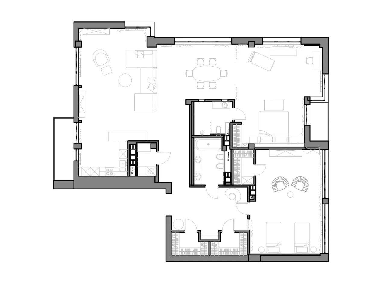 顶层公寓室内设计丨Студия ILEDA-27