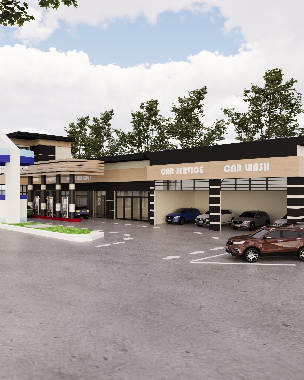 沙特阿拉伯加油站设计-7