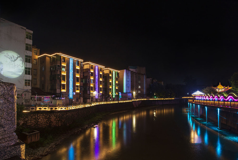 江西抚州东乡区街心花园街道夜景照明工程丨中国抚州-33