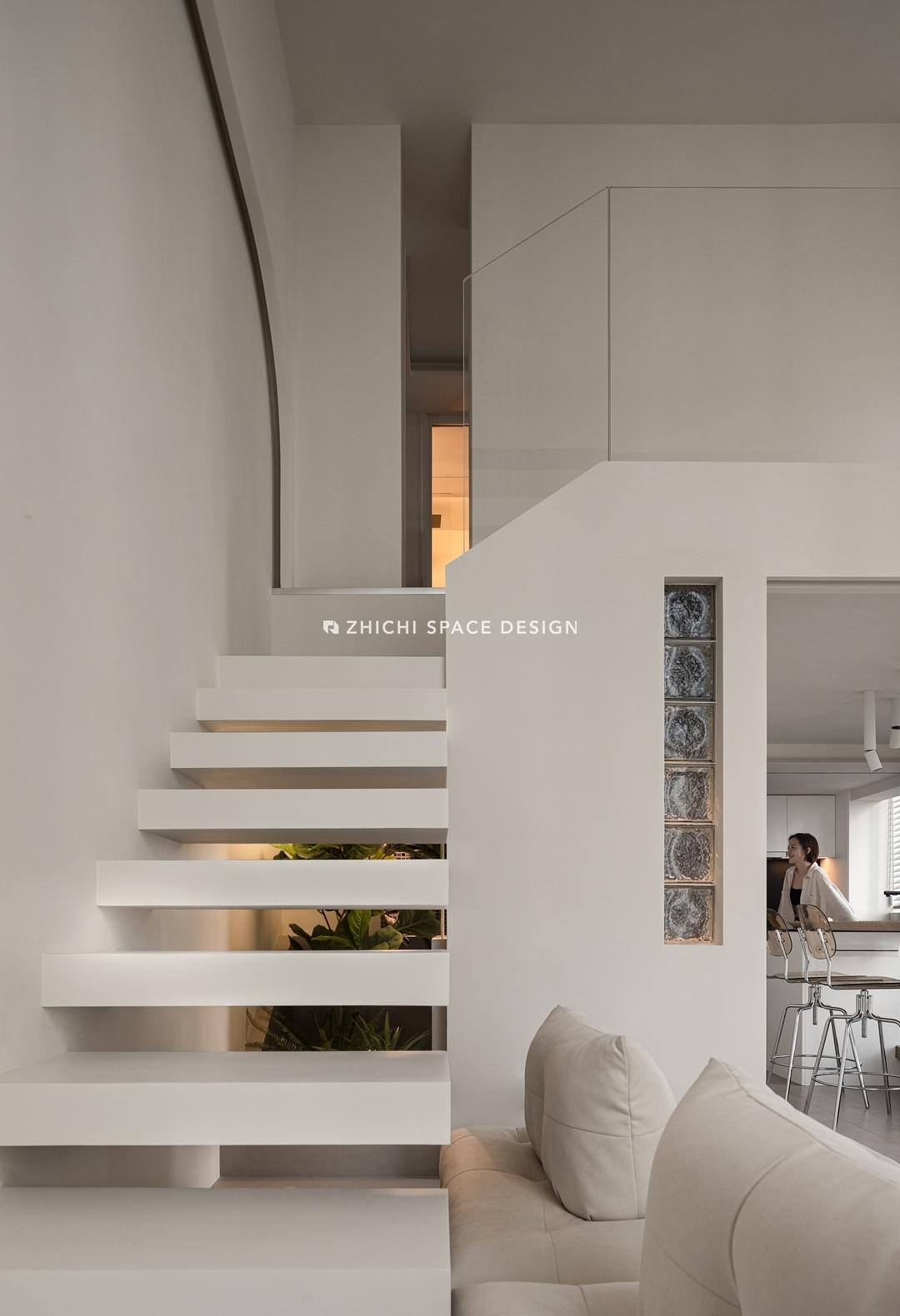 武汉咫尺设计︱藏于繁华都市中的白色极简盒子-42