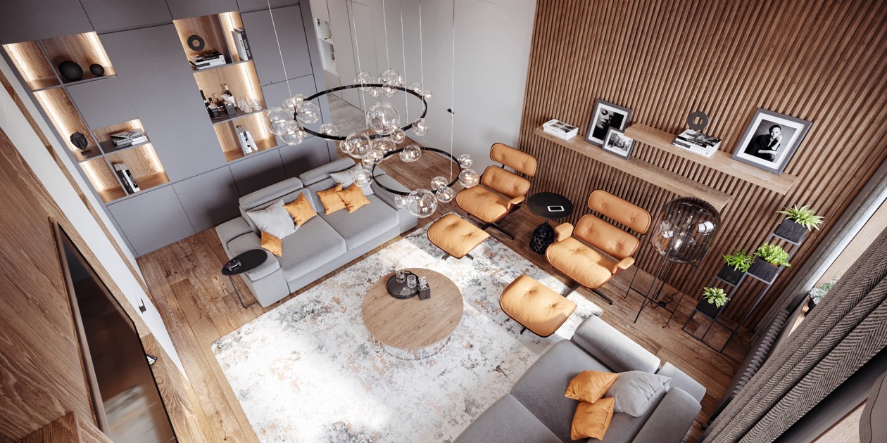 120㎡公寓 舒适温暖有质感的轻工业风 美腻-5